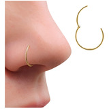 Piercing Argola Clicker Nariz 0,6mm Aço - Fácil Colocação