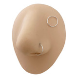 Piercing Argola Fina Nariz Prata 925 8mm Nostril