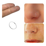 Piercing Argola Nariz Prata 950 Fina Lisa 