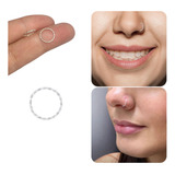 Piercing Argola Nariz Prata 950 Fina Nautica Trançada 