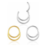 Piercing Argola Segmento Articulado Duplo 1.2x8/10mm