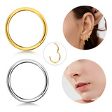 Piercing Argola Titânio G23 Segmento Articulado Conch, Nariz