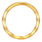 Piercing Argola Titânio Pvd Torcida