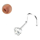 Piercing De Nariz Nostril Aço Cirúrgico Com Brilho Coração