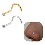 Piercing De Nariz Nostril Com Pedra Aço Cirurgico 