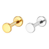 Piercing Helix Tragus Conch Labret Titânio Pvd Redondo
