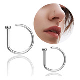 Piercing Nariz Argola D-ring Titânio G23 Pvd