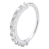 Piercing Nariz Argola Fina Cravejada Prata 925 7mm