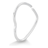 Piercing Nariz Nostril Argola Coração Fina Prata 925