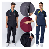 Pijama Cirúrgico Masculino Feminino Bordado Gratis Privativo