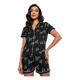 Pijama Feminino Adulto Amamentação Baby Doll Americano