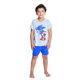 Pijama Infantil Menino Camisa E Short Curto Verão Familia