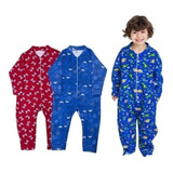 Pijama Inverno Macacão Infantil Soft Barrichelo Tam. 10ao14