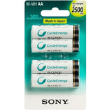 Pilha Aa Recarregável Sony Cycleenergy 2500mha