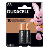 Pilha Alcalina Aa Pequena Duracell Com 2 Unidades
