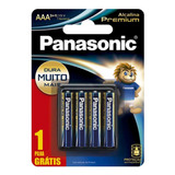 Pilha Alcalina Aaa C/4un Premium Panasonic