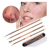 Pinça 4 Agulhas Extrator Removedor Cravo Espinhas Acne Rosto