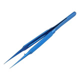Pinça De Titanio Azul Antiestática Reta