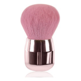 Pincel Kabuki Rosa Macio Para Maquiagem Pó Blush Selar Make Cor Rosé Redondo