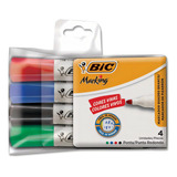 Pincel Quadro Branco 2,0 Mm 4 Cores Bic