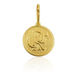 Pingente Banhado A Ouro 18k - Crf Medalha (flamengo)