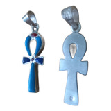 Pingente Colorido Chave Da Vida Ankh Ansata M Prata 925!