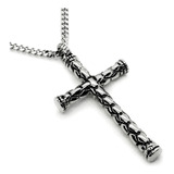 Pingente Cruz Crucifixo Com Corrente Aço Cirurgico Garantia