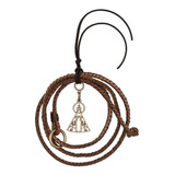 Pingente De Couro Lizzie Artigos Religiosos Adorno Para Veículos Nossa Senhora Da Aparecida Y Desenho Do Nossa Senhora Da Aparecida - 11cm De Comprimento X 11mm De Altura - Banhado A Ouro Velho