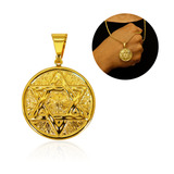 Pingente De Moeda Antiga - Estrela De Davi Medalha M