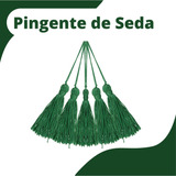Pingente De Seda Tassel - Verde Bandeira - C/ 100 Unidades-x
