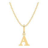 Pingente Letra A Pequena Em Ouro 750 Cor Amarelo