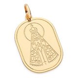 Pingente Medalha N.s Aparecida Folheado Ouro Rommanel 542780