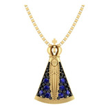 Pingente Nossa Senhora Aparecida Em Ouro 750 Cor Amarelo