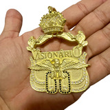 Pingente Visionario 100% Moeda Antiga Cravejado 00 Buzeira