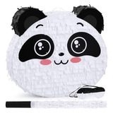 Pinhata Panda Com Bastão, Tapa Olhos E Confetes