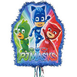 Pinhata Pj Mask Com Bastão, Tapa Olhos E Confetes