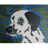 Pintura De Um Cachorro Dálmata,acrílica Sobre Tela