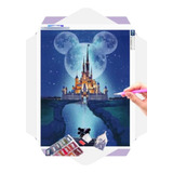 Pintura Diamantes Diy 5d Castelo Cinderela Disney Mickey