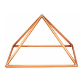 Pirâmide Cobre 10cm + Pêndulo De Cristal + Apostila De Pedra