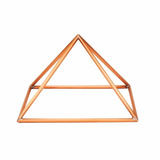 Pirâmide Cobre 16cm + Pêndulo De Cristal + Apostila De Pedra
