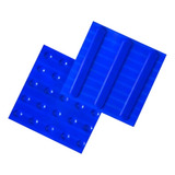Piso Tátil Alerta Direcional 25x25 Kit 192 Azul Pç Premium