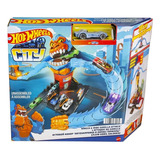 Pista De Carros Hot Wheels City Gorila Posto De Gasolina Pista Com Carro Azul