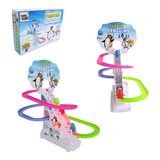 Pista Elevador Com Som E Luz Pinguins Fofinhos Kit Com 8 Brinquedo Criança