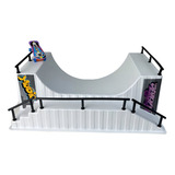 Pista Skate De Dedo Fingerboard Half Rampa Corrimão + Skate