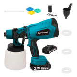 Pistola Pintura Bateria Ferramentas 21v Profissional Sem Fio