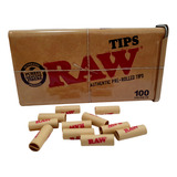 Piteira Raw Enroladas Latinha Reutilizável Com 100 Filtros
