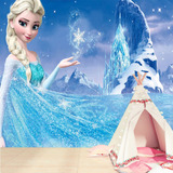 Placa 3d Parede Infantil Para Quarto De Menina Frozen 2mx1m