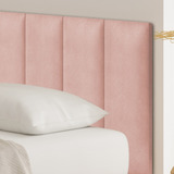 Placa Adesiva Cabeceira Cama Casal Box Estofada Quarto Cores Cor Rosa