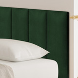 Placa Adesiva Cabeceira Cama Casal Box Estofada Quarto Cores Cor Verde
