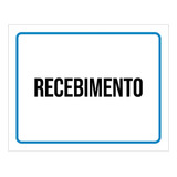 Placa Ambiente Sinalização Setor Recebimento 36x46